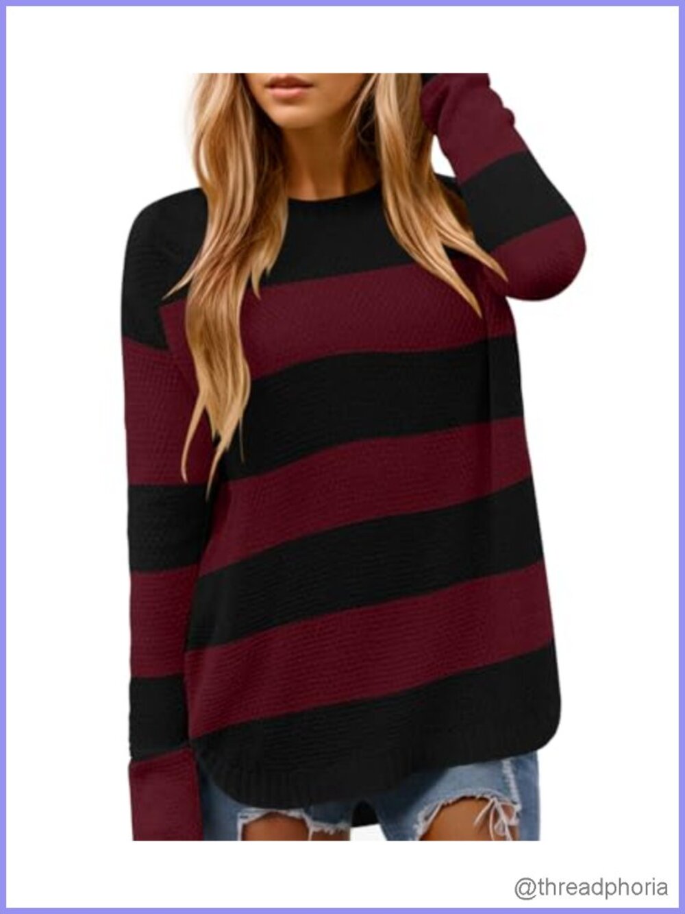 Women's Soft Viscose Blend Crewneck Pullover Loose Long Sleeve Knit Sweater